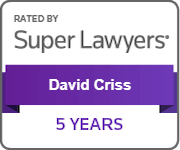 Rated By Super Lawyers | David Criss | 5 years
